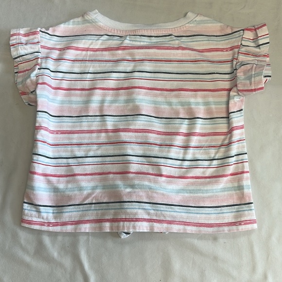 Tommy Hilfiger - Kids Striped Pink and White Top - Picture 3 of 3